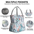 thumbnail image 3 of Pioneer Flower Floral Print Pattern Drawstring Lunch Bag Women - Drawstring Lunch Bag Insulated for Work Office - Stain-Resistant Large Lunchbags for Women with Multi-Pockets, 3 of 6
