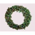 thumbnail image 1 of Queens of Christmas GWSQ-03-L5M 3 ft. Pre-Lit LED Sequoia Christmas Wreath, Multi Color, 1 of 1