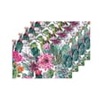 thumbnail image 4 of MKHERT Vintage Watercolor Cactus Flowers Feathers and Arrows Placemats Table Mats for Dining Room Kitchen Table Decoration 12x18 inch,Set of 4, 4 of 4