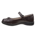 thumbnail image 2 of Laura Ashley Tween Girls Strapped Heart School Shoes, Brown, 13, 2 of 4