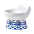 thumbnail image 4 of Cat Dog Bowl Feeding Watering Dish Pet Feeder Bowl Elevated Bowl Neck Protective Blue, 4 of 8