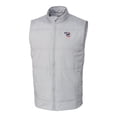 thumbnail image 2 of Men's Cutter & Buck  Gray Iowa Cubs Stealth Hybrid Quilted Full-Zip Windbreaker Vest, 2 of 3