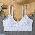 thumbnail image 4 of mgoYE Tween Girls Swimsuits Girl's 3 Piece Cute Swimsuit Bow Bikini Set Triangle High Waisted Bathing Suit with Cover Up(Blue,8-9 Years), 4 of 5