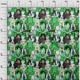 thumbnail image 3 of oneOone Cotton Jersey Sea Green Fabric Horse Sewing Fabric By The Yard Printed Diy Clothing Sewing Supplies 58 Inch Wide, 3 of 6