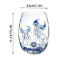 thumbnail image 2 of JWZZYD Artisanal Blue Ringed Octopus Glassware, Octopuses Stemless Wine Glasses, Handcrafted Marine Animal Bar Glass, Clear Decorative Drinkware for Home Bar Kitchen, Ocean Lovers(Jellyfish-A), 2 of 7
