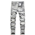 thumbnail image 2 of Tiijoy Distressed Ripped Jeans for Boys Stretch Skinny Fit Straight Denim Pants, Sizes 7-16, 2 of 8