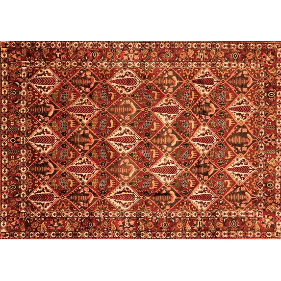 Ahgly Company Indoor Rectangle Persian Orange Traditional Area Rugs, 5' x 7'