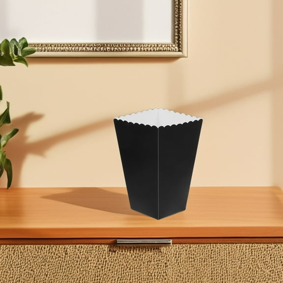 WHAMVOX 48Pcs Popcorn Boxes Black Paper Night Snack Containers