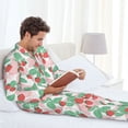 thumbnail image 6 of Lsque Strawberry Pattern Long Sleeve Pajama Set for Men - Soft 2-Piece Sleepwear and Loungewear Set with Pockets, Comfy Nightwear-X-Large, 6 of 7
