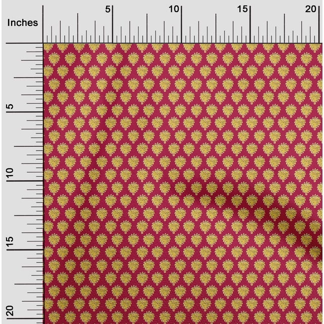 oneOone Silk Tabby Fabric Floral & Flying Swan Block Print Fabric BTY 42 Inch Wide