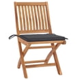 thumbnail image 2 of vidaXL Patio Chairs 2 pcs with Anthracite Cushions Solid Teak Wood, 2 of 72