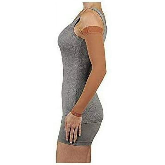 Juzo 2002CGRSB01 V Soft 30-40mmHg Regular Armsleeve with Silicone Top Band - Prints, V - Extra Large