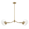 thumbnail image 3 of Jewel Four Lights Modern Farmhouse Chandelier Ceiling Hanging Light Fixture For Kitchen Island Dining Room 36"L × 20"W × 7.25"H with Clear Glass, 3 of 4