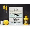 thumbnail image 4 of Life Isn''t About Waiting for the Storm to Pass Poster Canvas Wall Art for Home Decor - Rustic Farmhouse Canvas Print Wall Art Ready to Hang Decoration Gifts - Easel & Hanging Hook 11.5x15 Inch, 4 of 5