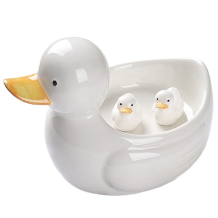 

1 Set Lovely Ceramic Duck Chopsticks Rest Rack Stand Chopstick Holder with Plate
