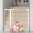 thumbnail image 3 of Vomeast 36in Extra Tall Baby Safety Gate,29.93- 48.8in Extra Wide Metal Dog Gates for Stair and Doorways,Pressure Mounted,White, 3 of 10