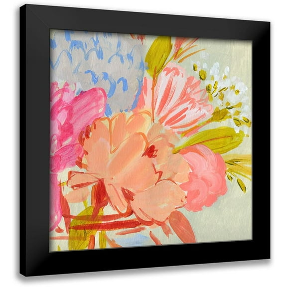 Warren, Annie 12x12 Black Modern Framed Museum Art Print Titled - Bright Florist II