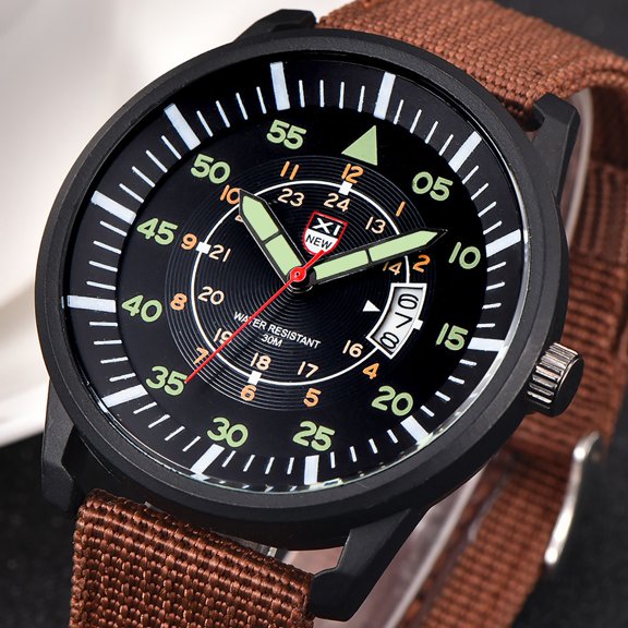 Up to 50% off HERESOM Military Mens Quartz Watch Black Dial Date Luxury Sport Wrist Watch Clearance under 5 $