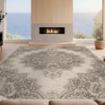 thumbnail image 2 of Design&I 2'x3' Washable Doormat Ultra-Thin & Non-Slip Skid-Resistant Faded Neutral Field Interlocking Motifs Decorative Border Vintage for Entryway, Indoor, 2 of 7