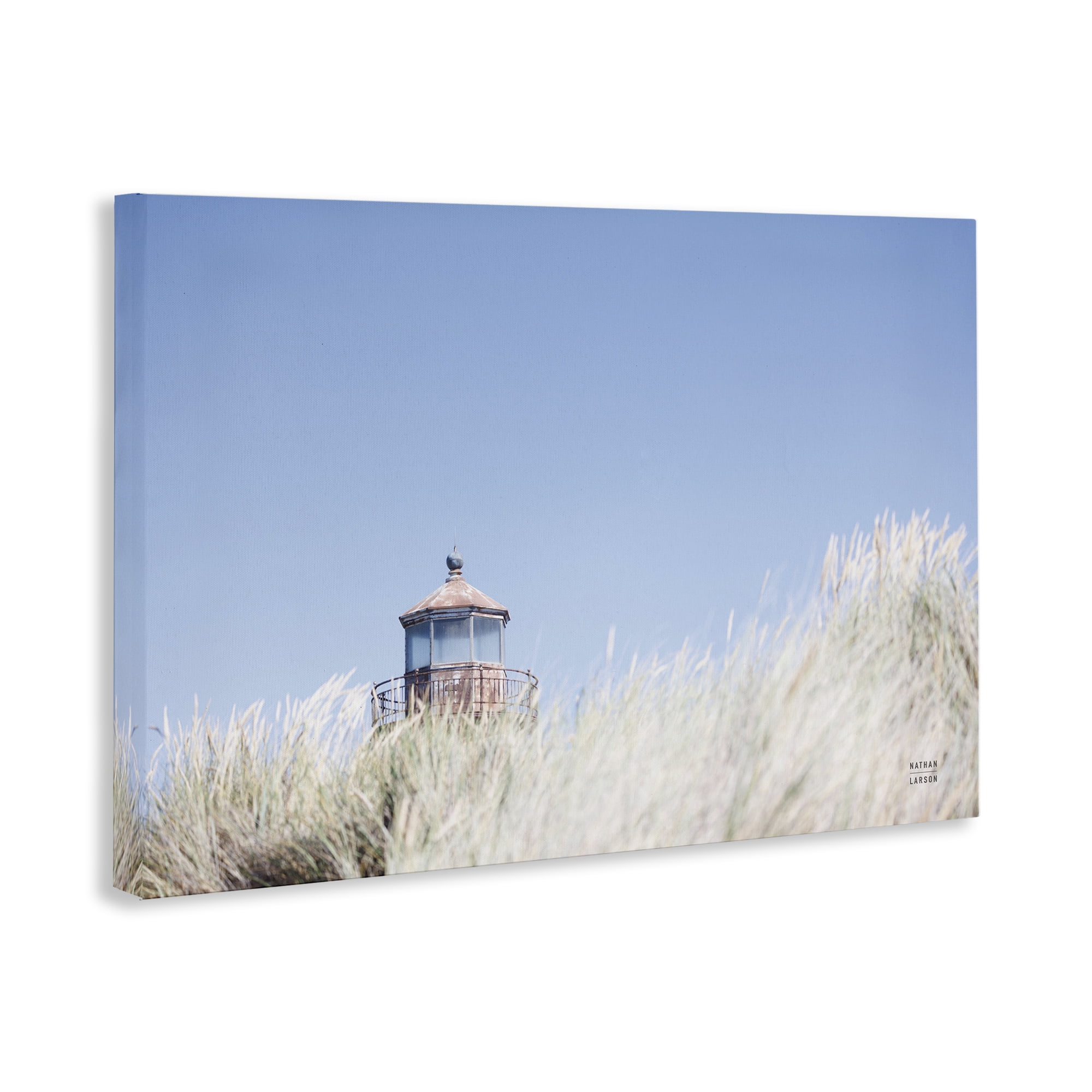 Stupell Industries Peering Over Lighthouse Landscape Photography Gallery Wrapped Canvas Art Print Wall Art, 36 x 24