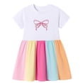 thumbnail image 3 of WMQPNNS Toddler Girl Dresses Short Sleeve Cute Dress Girls Dress 5t Purple Party Outfit Sweet Spring Summer Clothes for Kids, Size 12-24 Months,1-Color A, 3 of 8
