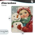 thumbnail image 4 of Stupell Industries Cottage Christmas Girl & Snowman Embrace Canvas Art, 36 x 48, by The Prints Vibe, 4 of 8