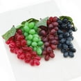 thumbnail image 2 of 4 PSC Artificial Frosted Rubber Fake Grape Bundles Lifelike Fruit Decor with Vines Kitchen Party Garden Prop Home Cabinet Display (4 Colors, 36 Kernels), 2 of 3