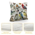 thumbnail image 4 of JRXY Black Brown Animal Lover Bird Squirrel Butterfly Dragonfly Lumbar Pillowcase Throw Pillow Cover Cushion Case White, 4 of 5