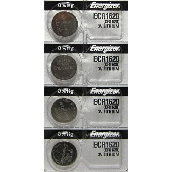 4 Energizer CR1620 Lithium 3V Coin Cell Batteries