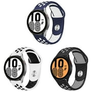 BRADCET 1/3Pack 20mm 22mm Silcone Sport Bands For Samsung Galaxy watch 5 4 40/44mm/Active 2 3/Watch 4 Classic 42mm 46mm/Watch 3 45mm/Gear S3 S4 46mm Breathable Wristbands Huawei GT/2/2E/Pro
