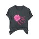 thumbnail image 2 of Fiudx Tops para Mujer Blusa de Manga Corta con Estampado de Moda para Mujer, Divertida Camiseta con Cuello Redondo, 2 of 4
