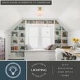 thumbnail image 4 of VAXCEL Eastgate 1-Light 12 in. Wide Antique Gold Traditional Schoolhouse Semi Flush Mount Lighting Fixture, White Frosted Opal Glass Shade, LED Compatible, for Low Ceilings, Bedroom, Hallway, Kitchen, 4 of 11