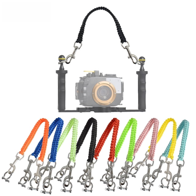 RP-D01-B Orange Floating Handle for Diving Cameras - Waterproof Casing with Braided Rope, Night Light Feature, Compact Lightweight Design - Ideal for Underwater & Outdoor Photography