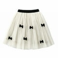 thumbnail image 4 of KAUOD Girls Bowfront Tutu Skirts Mesh Tulle Pleated Princess Skirt Kids Toddler Tiered Ballet Dance Party Short Dress, 4 of 9