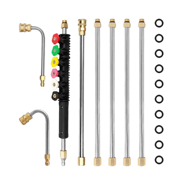 Conjunto de Varilla de Extensión de Lavadora de Lanza W / 6 Puntas de Boquilla de Pulverización 1/4 '' Cola Varita de extensión de la lavadora de presión