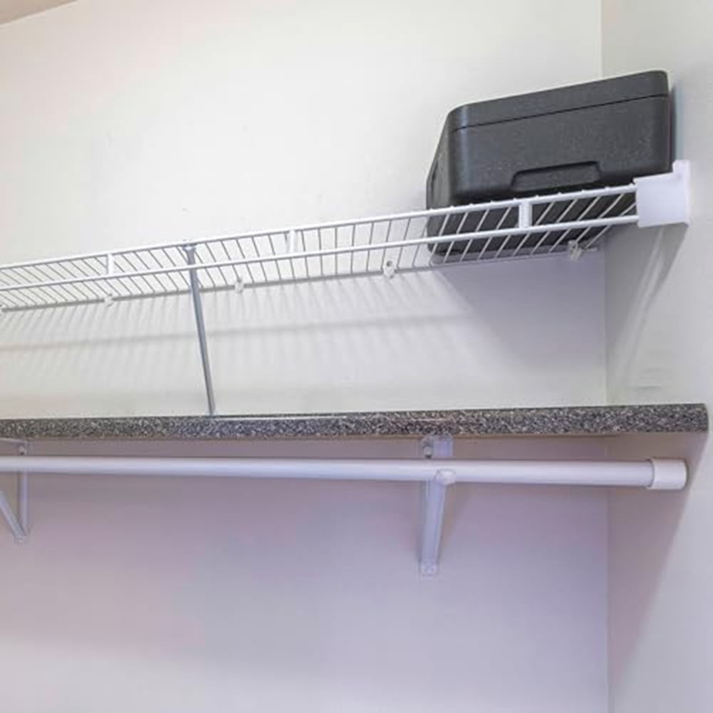 AFQH Sturdy 4/6Pcs Wire Shelving Support Brackets - Easy Install & Versatile Use!