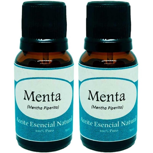 Pack de 2 aceites esenciales naturales Krisamex menta 15 ml c/u