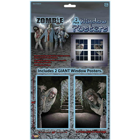 Morris Costumes Spooky Zombie Clings Window Covers Decorations & Props, Style FM66533