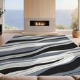 thumbnail image 2 of Design&I 6'x9' Washable Area Rug Long Hallway Composition Waves Rows Entryway Hallways Shower for Dining Room, Under Table, Office, Snag-Free, 2 of 7