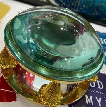 Antique Desk Magnifier Glass Paperweights Magnifying Glass for Reading Book Traditional Brass Magnifying Glass Desktop