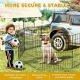 thumbnail image 3 of PEQULTI 42" Metal Dog Playpen 8-Panel (42" x 24") Foldable Pet Fence No Door for Indoor & Outdoor Use, 3 of 8