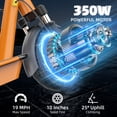 thumbnail image 2 of 10 Inch Solid Tire Electric Scooter for Adults,350W Motor,up to 19 MPH,Long Range Folding E Scooter with Dual Suspension for Commuting, 2 of 9