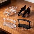 thumbnail image 2 of Pen Display Stand, 6 Slot Plastic Pen Holder Rack, 2 Tier Clear Organizer For Makeup Brushes And Cosmetics, Desk Storage Display (Multicolor ,17.5*6), 2 of 9