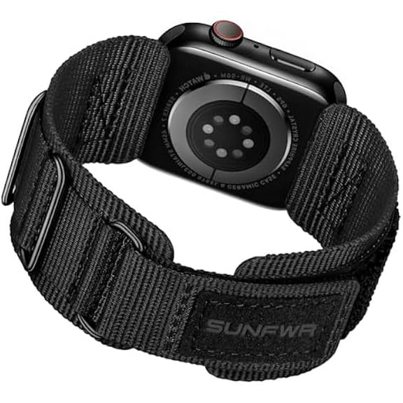 wonima88 Rugged Nylon Band for Apple Watch 42mm(Series 10) 41mm 40mm 38mm Men,Velcro Tactical Military Strap for iWatch Series 10/9/8/7/6/5/4/3/2/1/SE