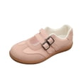 thumbnail image 2 of EKVAHL Women's Double Strap Retro Flats Cute Buckle Decor Loafers Comfort Slip On Sneakers Lightweight Casual Work Shoes Pink, 2 of 4
