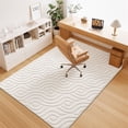 thumbnail image 5 of Findosom 4'x6' Area Rug for Living Room,Machine Washable Non-Slip Area Rug,Jacquard Ultra Soft Non Shed Cream Modern Wavy Carpet Indoor Rugs for Bedroom Dining Room Home Office Entryway Decor, 5 of 9