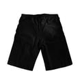 thumbnail image 6 of Men's Quick-Dry Cargo Shorts - Multi-Pocket Casual Beach Shorts - Relaxed Fit Drawstring Walking Shorts for Summer Outdoor & Hiking Black L, 6 of 7