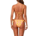 thumbnail image 3 of INSPIRAR CHIC Conjuntos de Bikini de Escamas de Pescado para Mujeres de 2 Piezas con Tirantes Ajustables, Parte Superior y Parte Inferior Triangular, Trajes de Baño Talla X-Large Amarillo-Rosa, 3 of 5