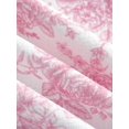 thumbnail image 3 of Pink Floral Print Ruffle Spaghetti Strap Mini Dress For Women, 3 of 5