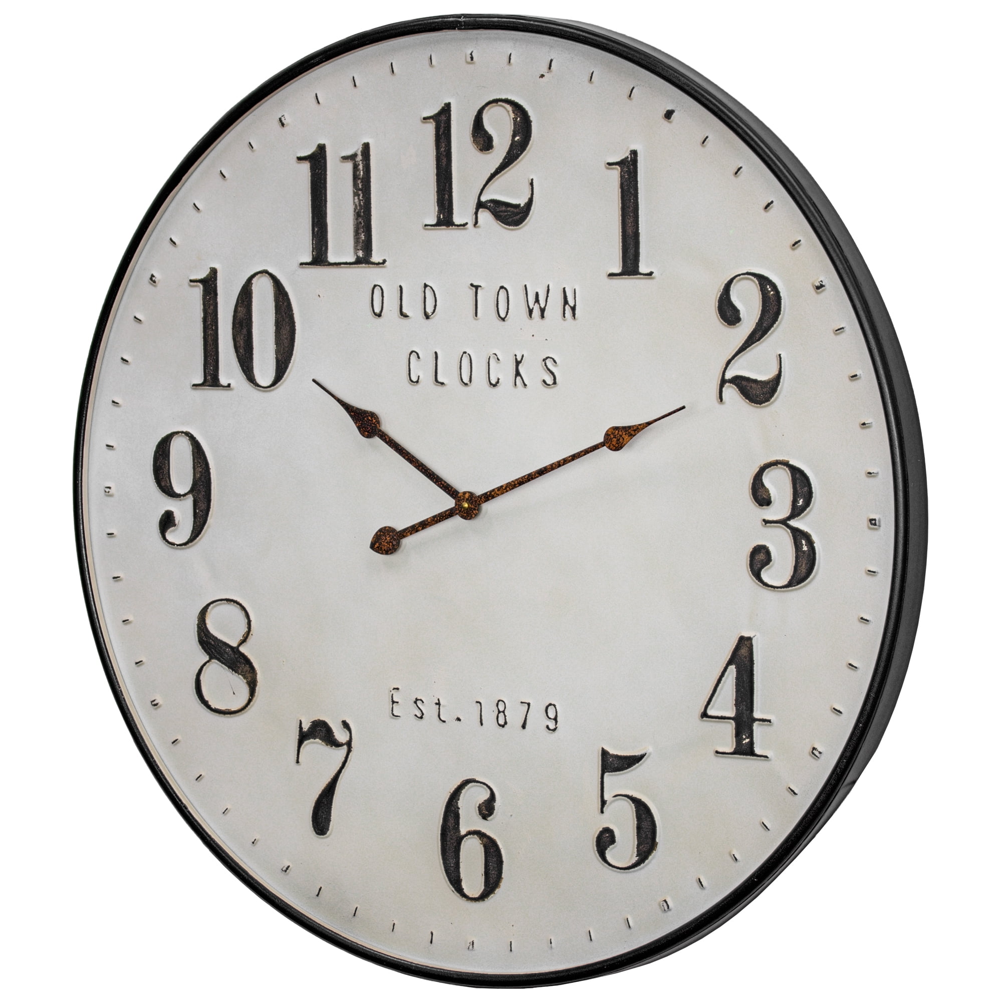 Large Metal Square Wall Clock PARIS RUSTIC DECOR Industrial Vintage Antique 